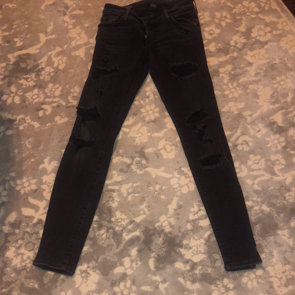 True Religion Black, lower Rise super skinny jeans . Size 24.